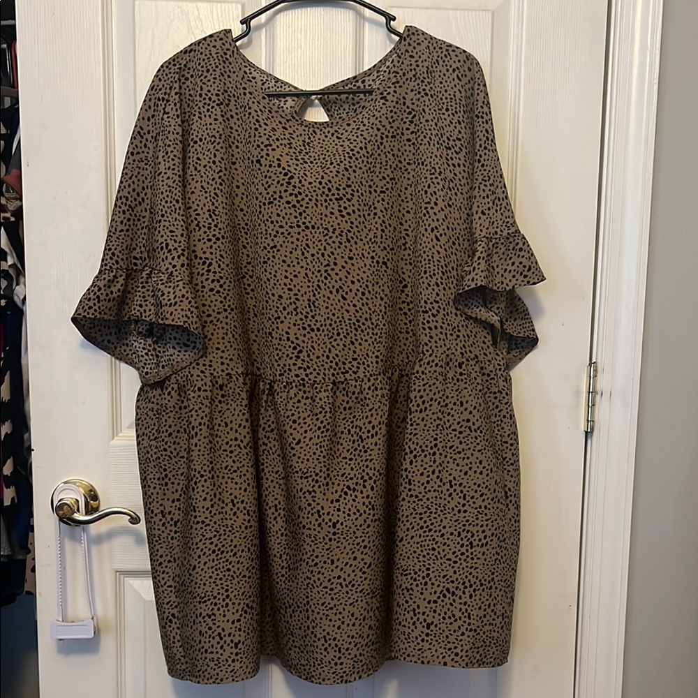 Elegant Brown Polka Dot Top